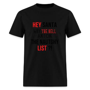Hey santa - Men's T-Shirt - black - Front - Jose (178cm)