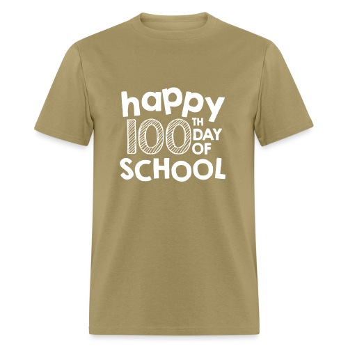 Happy 100th Day of School Chalk Teacher Shirts - Men's T-Shirt