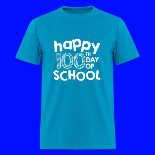 Happy 100th Day of School Chalk Teacher Shirts - Men's T-Shirt