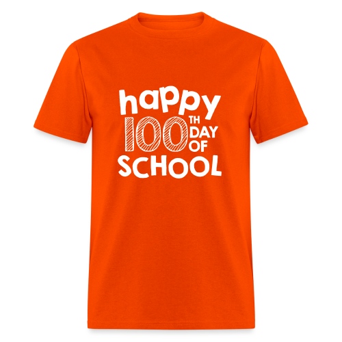 Happy 100th Day of School Chalk Teacher Shirts - Men's T-Shirt
