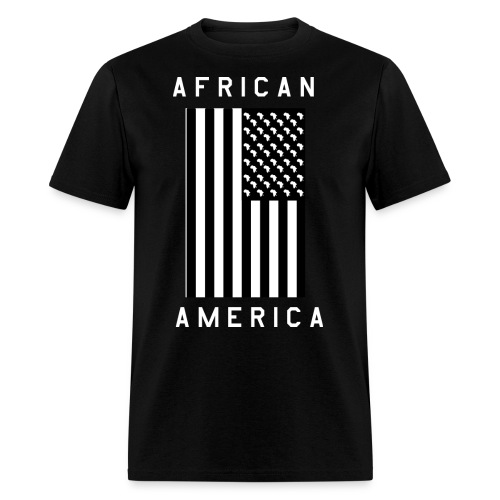Africa America Flat BLK png - Men's T-Shirt