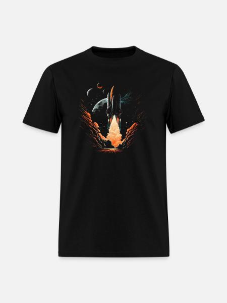 Space Launch - Men's T-Shirt - black