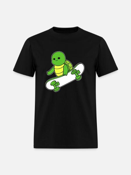 Turtle Skateboarder Skateboarder Gift - Men's T-Shirt - black
