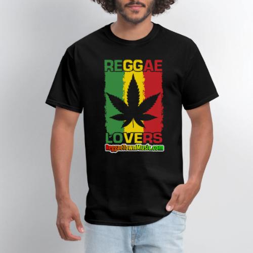 Reggae lovers design featuring cannabis leaf - T-shirt Homme
