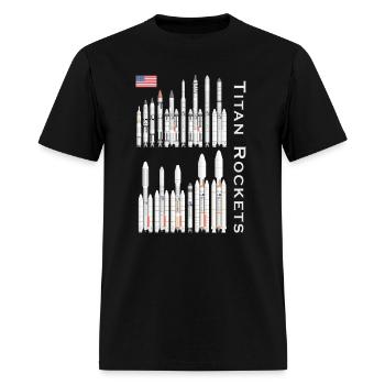 Titan Rockets - Men's T-Shirt - black - Front - Jose (178cm)