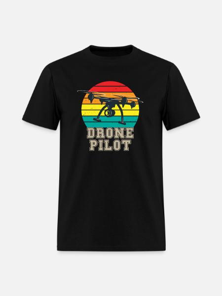 Quadrocopter Retro Drone Pilot - Men's T-Shirt - black