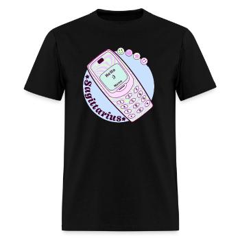 Vintage Phone Sagittarius - Men's T-Shirt - black - Front - Jose (178cm)