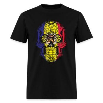 Andorra X Head Skull Flag - Men's T-Shirt - black - Front - Jose (178cm)