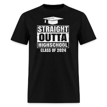 Straight Outta High School Class Of 2024 - Men's T-Shirt - black - Front - Jose (178cm)