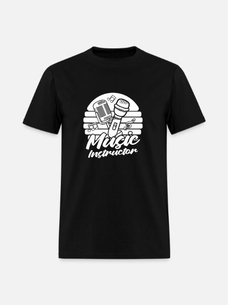 Music Teacher Microphone - Men's T-Shirt - black