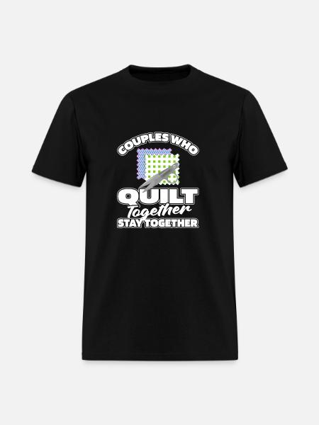Quilting Couple - Men's T-Shirt - black