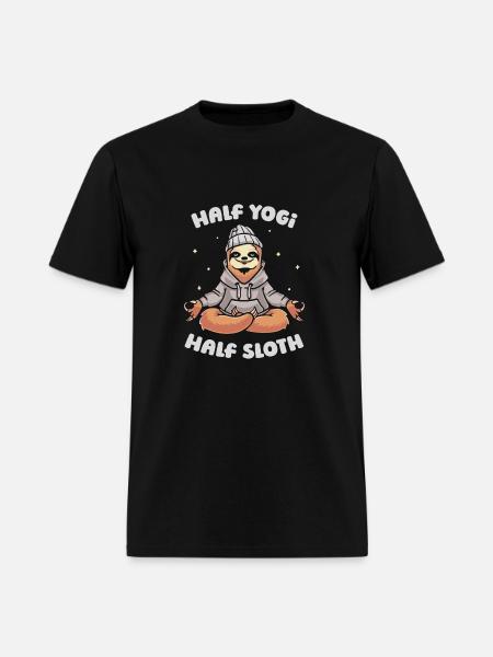 Sloth Yogi Sloth Yoga - Men's T-Shirt - black