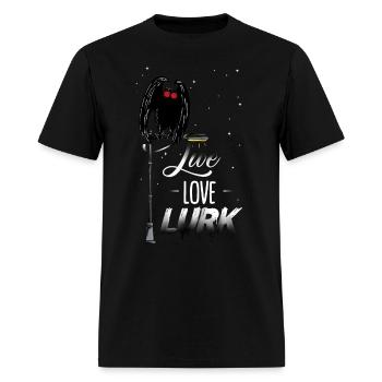Live Love Lurk Mothman Cryptid - Men's T-Shirt - black - Front - Jose (178cm)