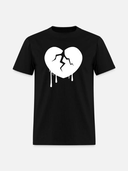 Broken Heart - Men's T-Shirt - black