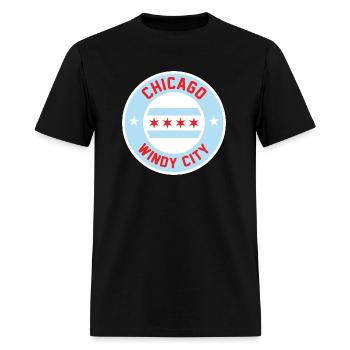 Chicago - Windy City - Men's T-Shirt - black - Front - Jose (178cm)