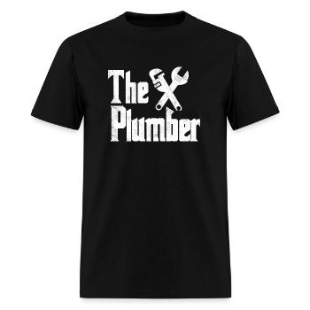 the plumber wrench plumbing - Men's T-Shirt - black - Front - Jose (178cm)