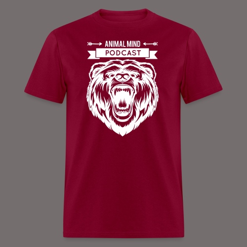 Animal Mind Podcast - Growling Bear Logo - Men's T-Shirt