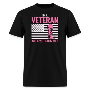 I'm A Veteran and A Veteran's Wife Female Veteran - Men's T-Shirt - black - Front - Jose (178cm)