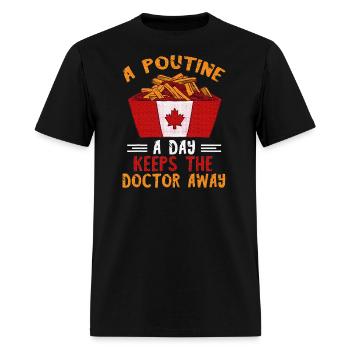The Doctor Away Canadian French Fries - Men's T-Shirt - black - Front - Jose (178cm)
