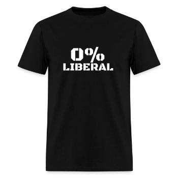 0% Liberal Zero Percent Liberal Anti Liberal - Men's T-Shirt - black - Front - Jose (178cm)