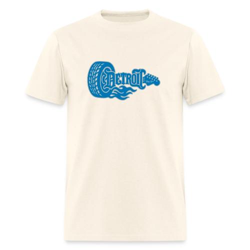 The D® - Detroit Wheel Guitar with Flames Bl Slvr - Men's T-Shirt