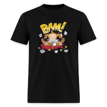 Tom and Jerry Bam! On the head - Men's T-Shirt - black - Front - Jose (178cm)
