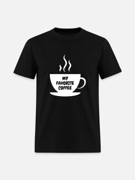 MY FAVORITE COFFEE - Men's T-Shirt - black