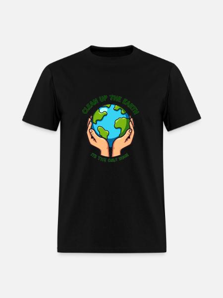 Clean Up the Earth - Men's T-Shirt - black