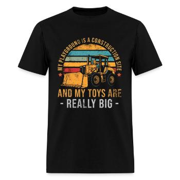 My Playground Is Construction Site - Men's T-Shirt - black - Front - Jose (178cm)