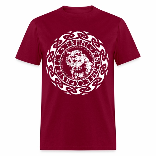 Fenrir Geri Freki Wolf Viking Tribal Runes - Men's T-Shirt