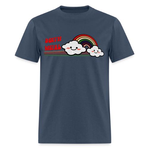 DEATH METAL Rainbow Funny Retro Vintage Music - Men's T-Shirt