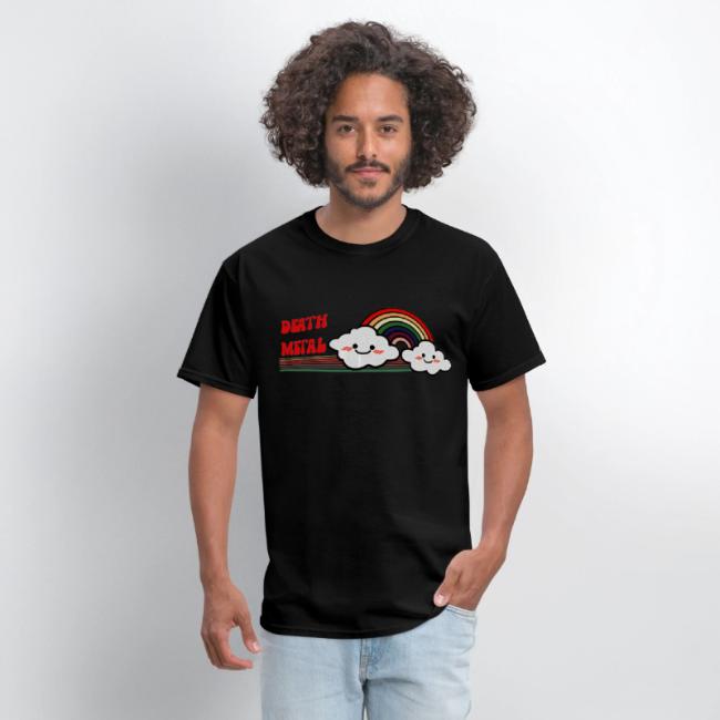 DEATH METAL Rainbow Funny Retro Vintage Music