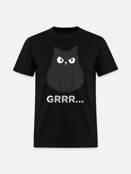 funny cat - Men's T-Shirt - black