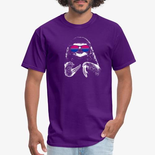 Pride Sloth Bisexual Flag Sunglasses - Men's T-Shirt