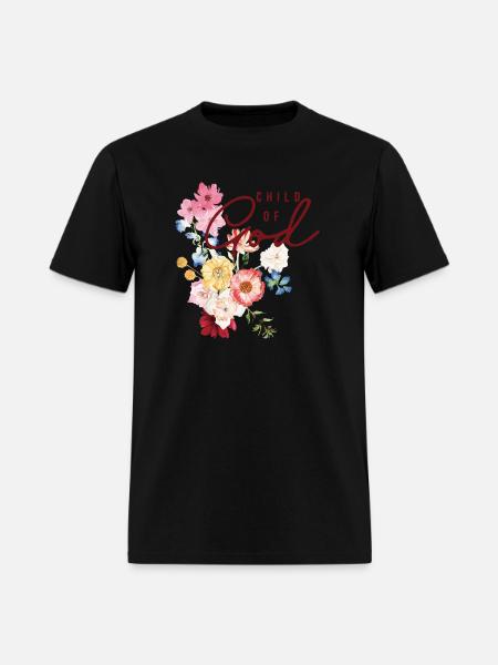 Child of God Floral Design - Men's T-Shirt - black