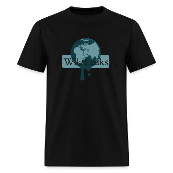 Dripping Globe - WikiLeaks - Men's T-Shirt - black - Front - Jose (178cm)