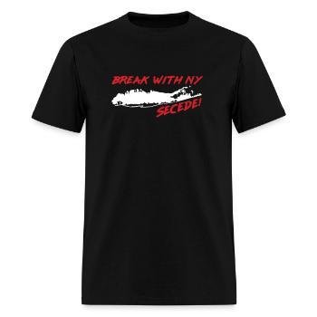 Break With NY, Long Island Secede! - Men's T-Shirt - black - Front - Jose (178cm)