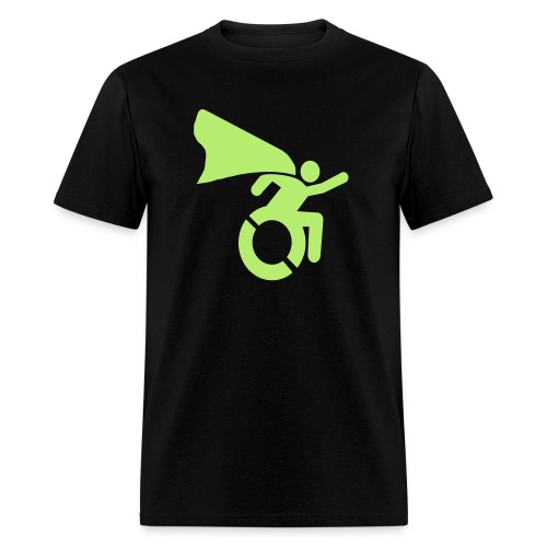 Wheelchair user with cape, go roller go, disabled - Men's T-Shirt