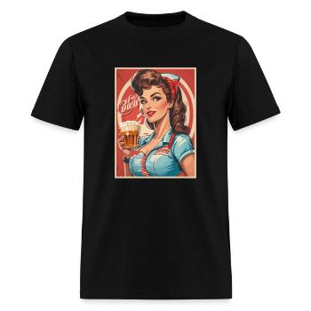 Pin Up Girl Diner Retro - Men's T-Shirt - black - Front - Jose (178cm)