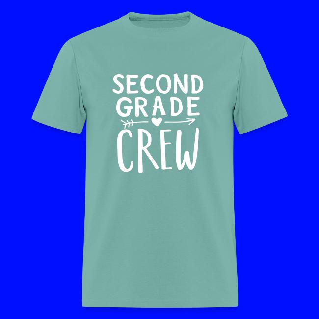 Second Grade Crew Heart Teacher T-Shirts