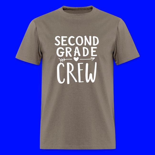 Second Grade Crew Heart Teacher T-Shirts