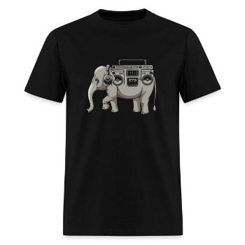 Elephant Ghetto Blaster - Men's T-Shirt - black - Front - Jose (178cm)