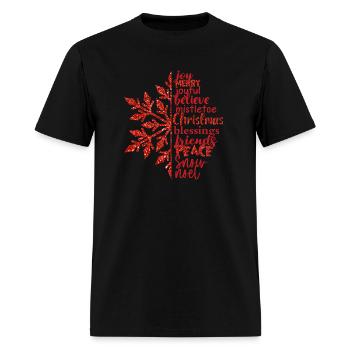 Christmas snowflake - Men's T-Shirt - black - Front - Jose (178cm)