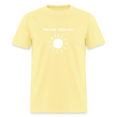 My car runs on solar (power) - Men's T-Shirt