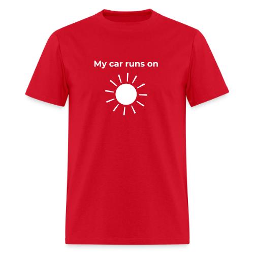 My car runs on solar (power) - Men's T-Shirt