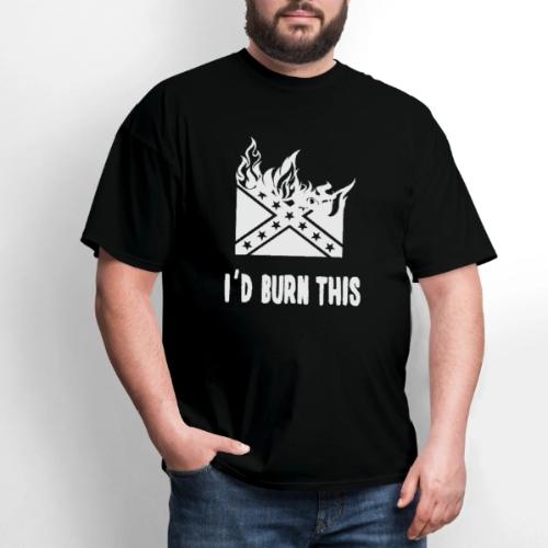 Confederate Flag Burning - Men's T-Shirt