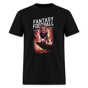 FANTASY FOOTBALL KING LION FANTASY FOOTBALL CHAMP - Men's T-Shirt - black - Front - Jose (178cm)