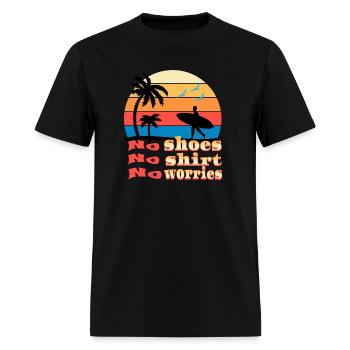 No Worries - Men's T-Shirt - black - Front - Jose (178cm)
