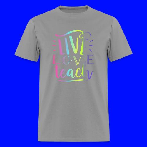 Live Love Teach Tie Dye Teacher T-Shirts - Men's T-Shirt