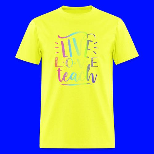 Live Love Teach Tie Dye Teacher T-Shirts - Men's T-Shirt